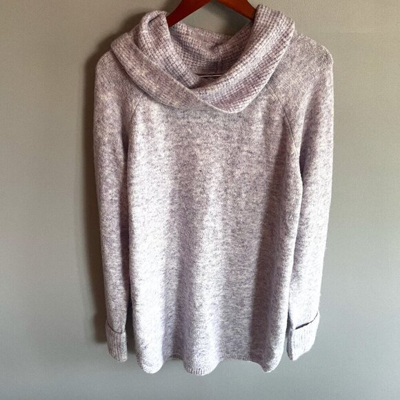 Reitmans Turtle Neck Knit Sweater Cuff Sleeves Light Purple Plus Size 2X - Picture 1 of 11